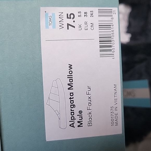 Toms Alpargata Mallow Mule - Black Faux Fur - Picture 8 of 8